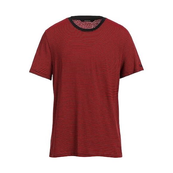 Zadig Voltaire Linen Cotton Red Black Striped Crewneck T-Shirt Size S - Picture 3 of 10
